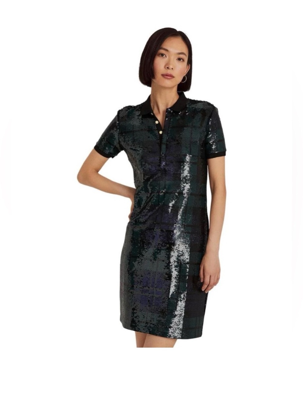 Lauren Ralph Lauren Sequin Polo Mini Dress Sz Small NWT